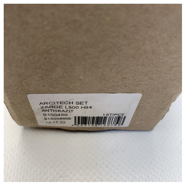 Hettich Architect Marine Connection Set - Holdbar antracit metal- og plastkobling til vejrbestandige installationer