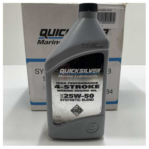 6x Quicksilver 92-8m0096256 4-Stroke Synthetic Engine Oil