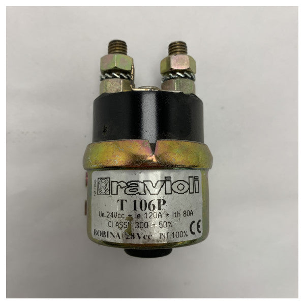 Ravioli T106A 28V 80A elektrisk kontaktor