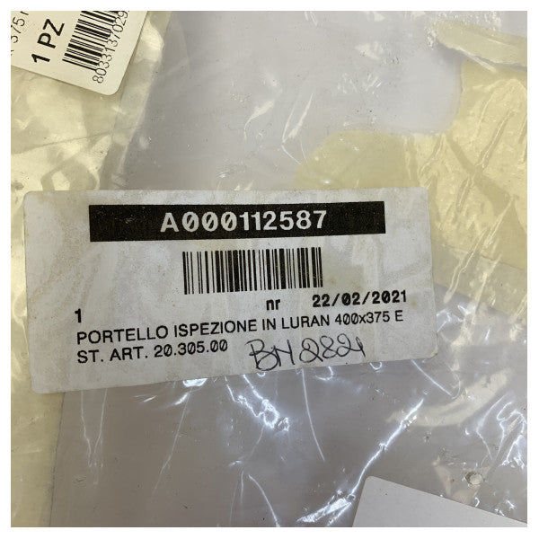 Osculati Inspeksjonsluke Skyv og Trekk 400x375mm Hvit - 20.305.00 