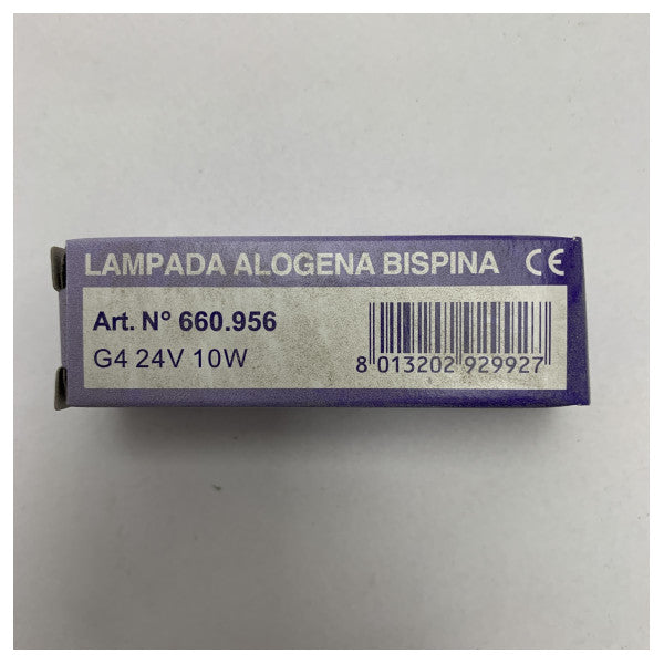 Lyvia 660.956 lampada alogena 24V 10W G4 3000K luminosità