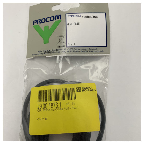 Procom FME 130000474 RG 58 Kabel 4M FME-hun til FME-hun 