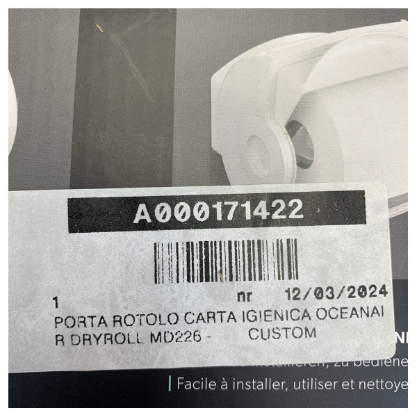 Dometic Oceanair Dryroll Vanntett Toalett Papirholder MD226 