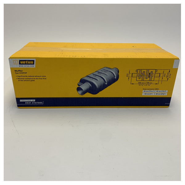 Vetus MP50 Auspuffschalldämpfer für 50/51 mm Auspuffschlauch 