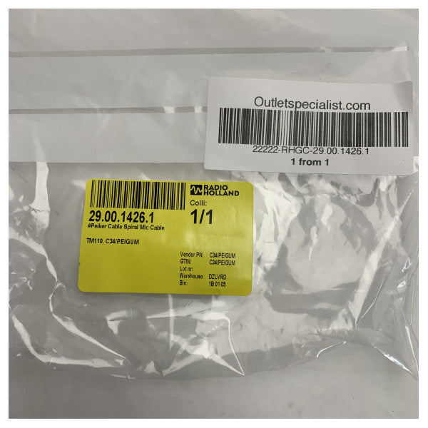 Peiker DD112TF MicroPhone Connection Cable Black - C34/Peigum 