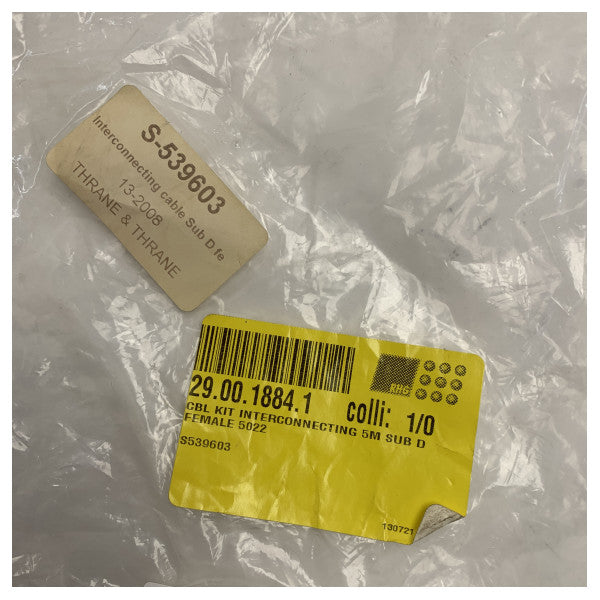 Кабел за свързване Cobham Sailor 5m Durable Marine-Grade SUB D Female - S-539603 