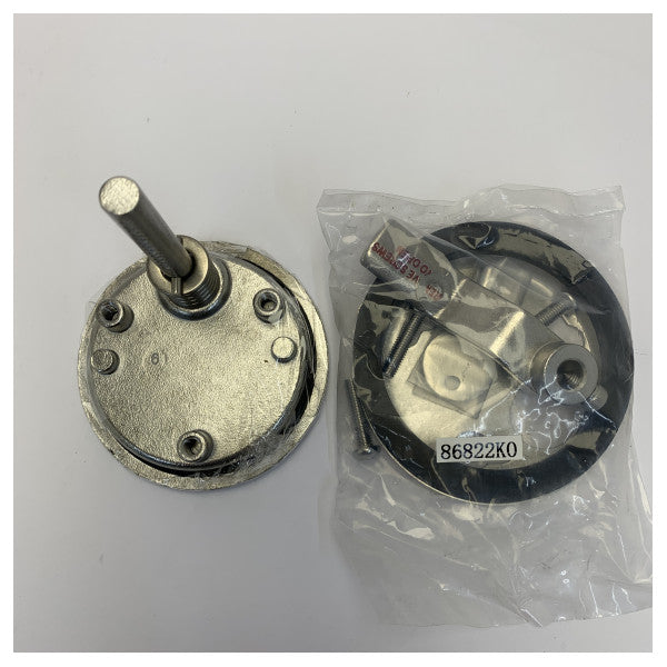 Osculati Flush Latch Hatch Lock med nøkkel i rustfritt stål D90 mm - 38-152-61 