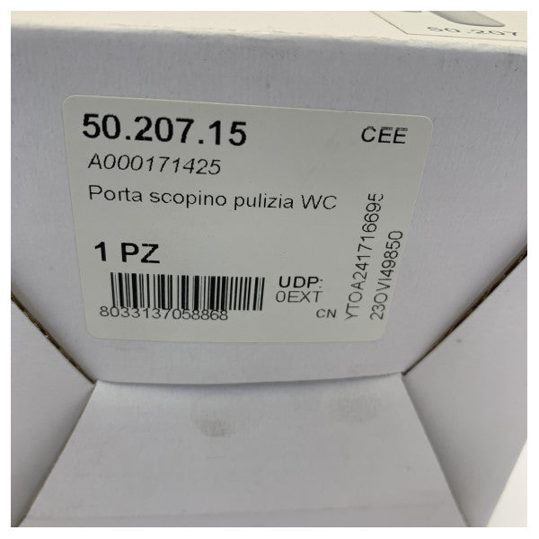 オスキュラティ ホワイト プラスチック トイレブラシホルダー - 50.207.15 