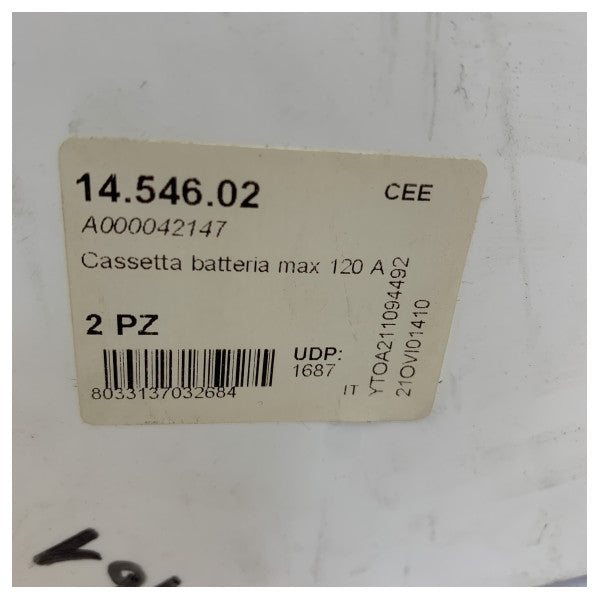 صندوق بطارية Osculati لبطارية 120A 12/24V أصفر - 14.546.02 