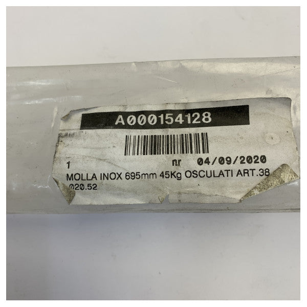 Osculati Gas Spring 695mm 45kg 450N Inox - 38.020.52 