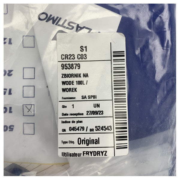 Plastimo 100L Tank tal-Ilma Flessibbli - 70965