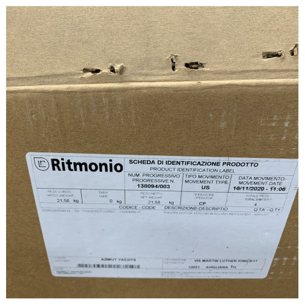 Colonna doccia per yacht Ritmonio Ricambi in acciaio inox lucido 