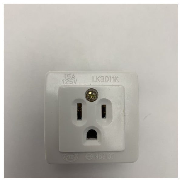 Single Bulkhead Socket LK3011K 125V 15A seinäpistorasia vedenpitävä 