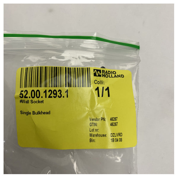 Single Bulkhead Socket LK3011K 125V 15A seinäpistorasia vedenpitävä 