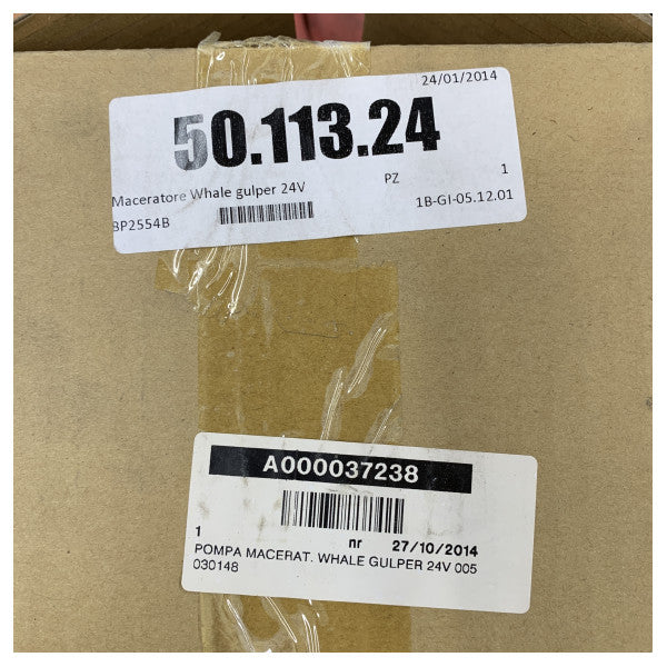 Whale Gulper Black Water Pump 24V - BP2554B - 25 / 38mm / 18L/min