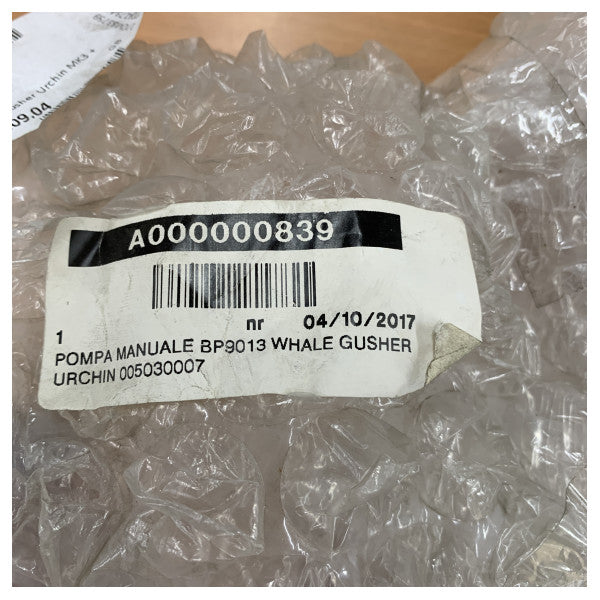 Whale BP9013 Gusher Urchin Manual Bilgepumpe Under Dæk Montering 