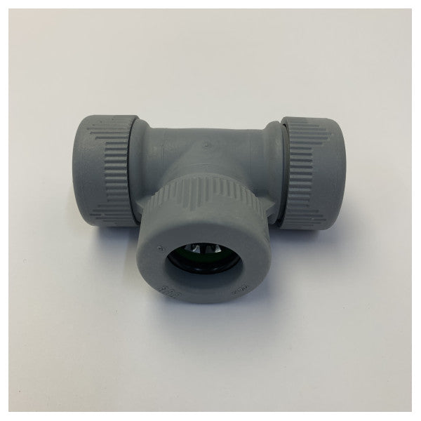 Reducer-T-stykke 22 x 22 x 15 mm push-fit fitting til vandsystemer 