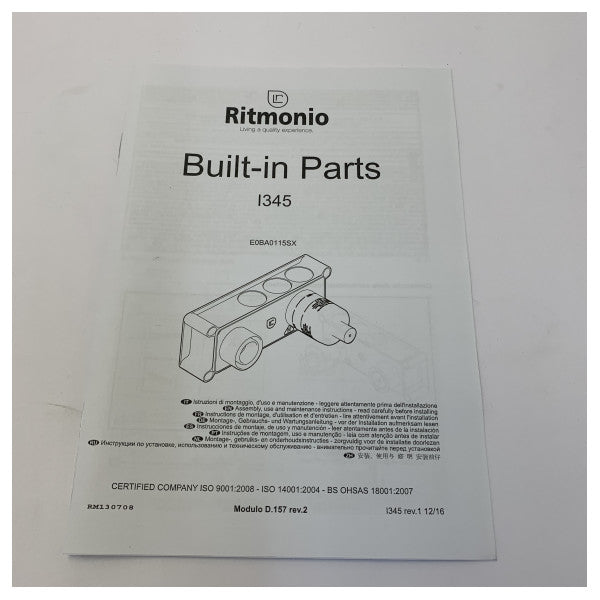 Ritmonio SR Tie Wall-Mounted Mixer Tap Chrome C0240001CRL - Luxury Yacht Hardware 