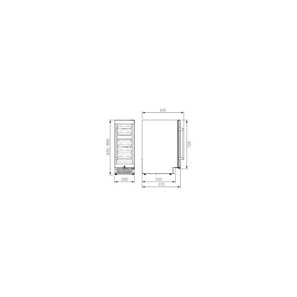 Dometic CB18 30 cm 18 bouteilles armoire à vin de vin construit -in - 9600050797