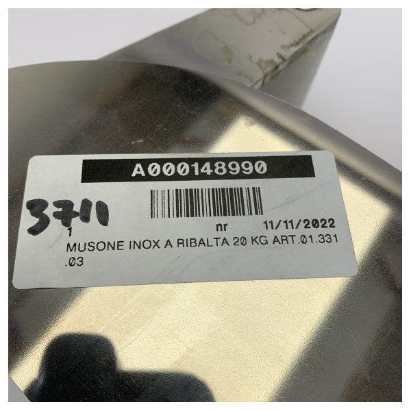 Osculati rustfritt stål tiltbart anker rull 20kg - baug rulle i rustfritt stål - 01.331.03 