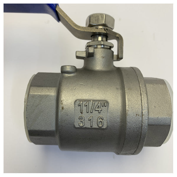 Osculati kuleventil 1 1/4 tommer F-F rustfritt stål 17.721.05 