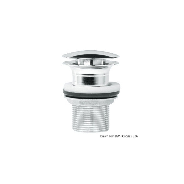 Osculati Chrome-Plated Brass Drain Plug - Chrome-Plated Brass Drain Plug - 50-186-97 