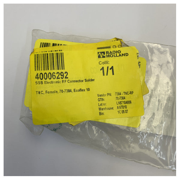 З'єднувач Aircom Plus TNC Female Solder для Ecoflex 10 - SSB 70-7384 RF Connector 