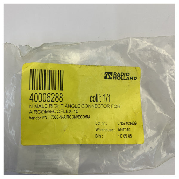 SSB електронний N-чоловічий кутовий з'єднувач для Aircom - Ecoflex 10 - Plus - затиск 