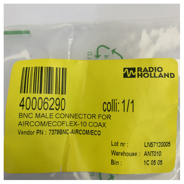 SSB електронний BNC-чоловічий затискний з'єднувач для Ecoflex-10 та Aircom Plus - 7379 