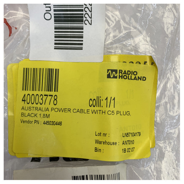 Cabo de Alimentação EU Schuko para Plugue C5 - 1,8m - K5024 