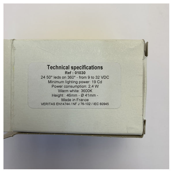 Lampe LED Mantagua 3NM BAY15D - Feux de navigation marins - 10-30V 