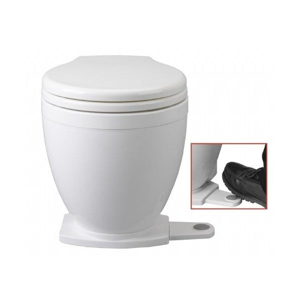 Toilet elettrico Jabsco Lite Flush 24V con interruttore a pedale - 58500-0024 