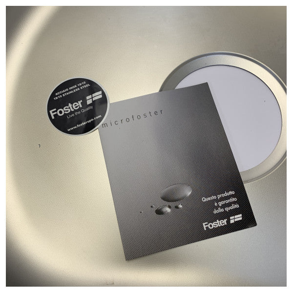 Foster Rondo Fregadero de Acero Inoxidable Empotrado D520 mm - 1052/460 