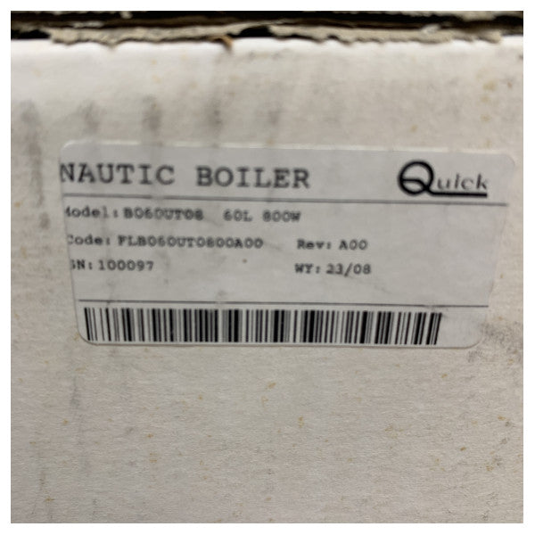 Quick Sigmar Marine 60L Boiler 230V 800W Stainless Steel 