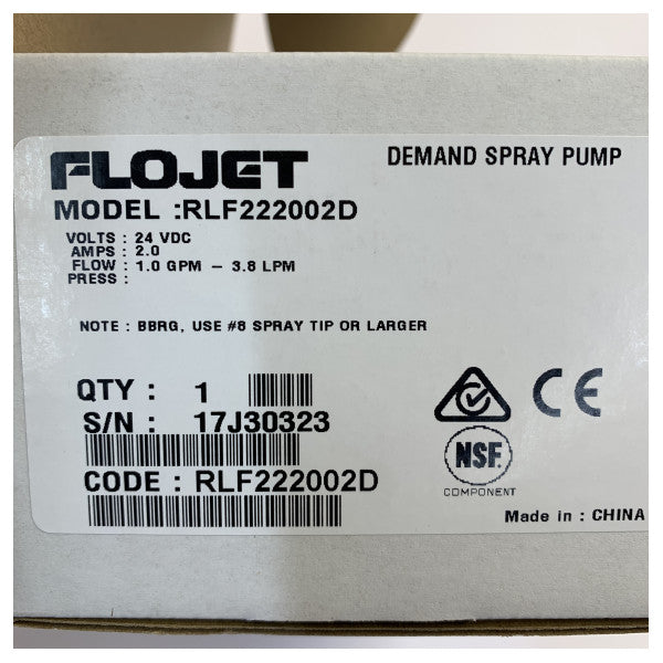 Pompa wodna Flojet RLF222002D samoprzewodząca membranowa 24V 3.8L/m 24V 