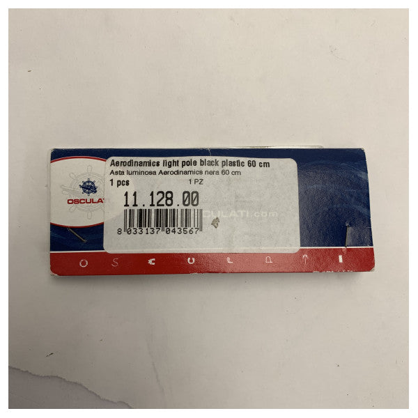 Osculati Marine Albero luminoso di navigazione aerodinamico in acciaio inox da 60 cm - Segnalatore di imbarcazioni e navi resistente alle intemperie