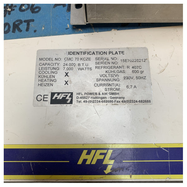 HFL CMC70KCZE 24000 BTU UNITÉ AIRCONE SUPPORT