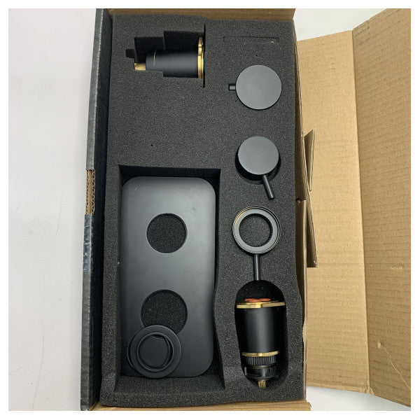 Elka 020022-04 Matte Black Thermostatic Shower Mixer for Marine Use – Durable Corrosion-Resistant In-wall Installation