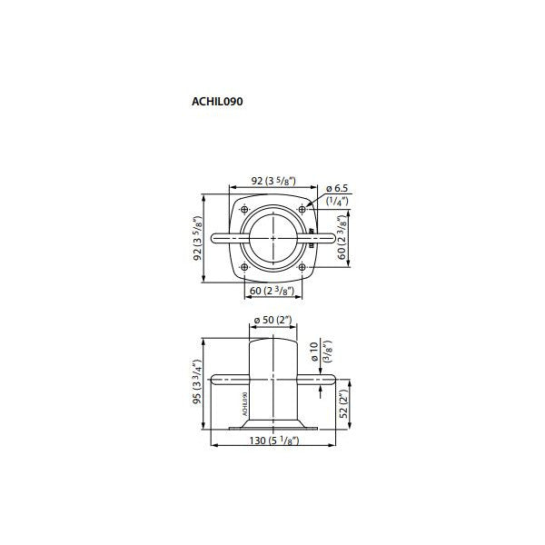 Vetus ACHIL090 Dissuasore in acciaio inox D90 mm 620 KG