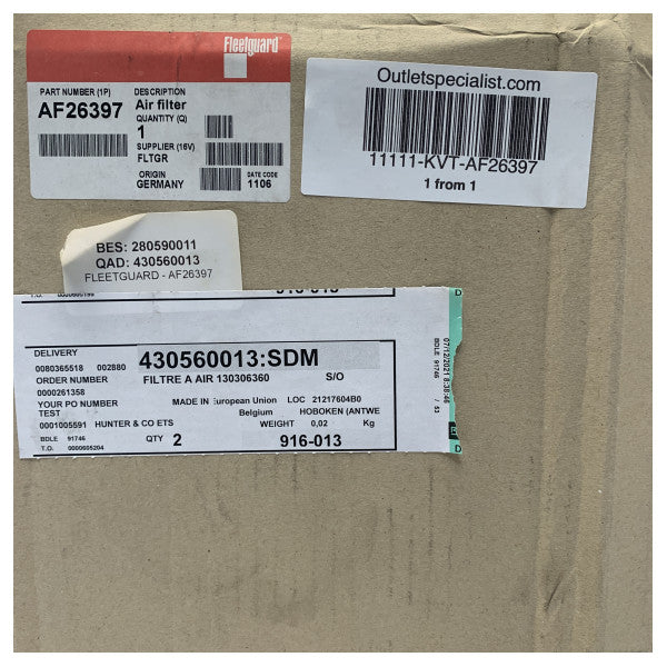 Fleetguard AF26397 Safety Engine Air Filter