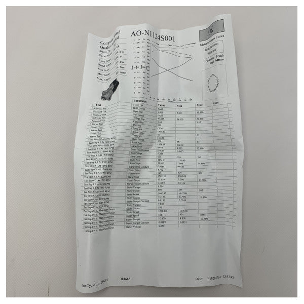 KVT AO-N1124S001 12V スターターモーター 16NM｜816 AMP