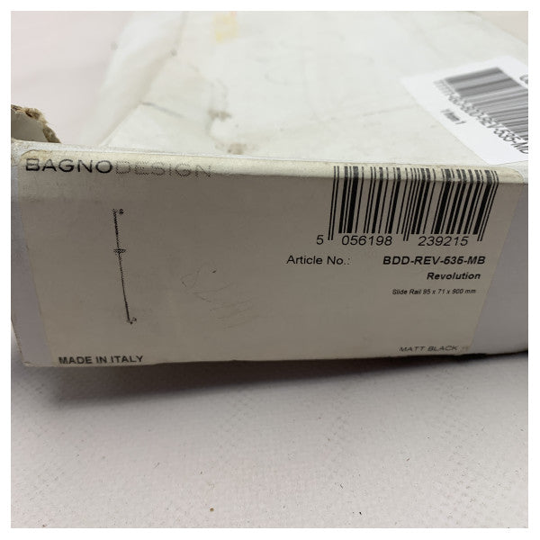 Rail coulissant marin noir mat de haute qualité 900mm - Rail de douche et d'accessoires résistant à la corrosion