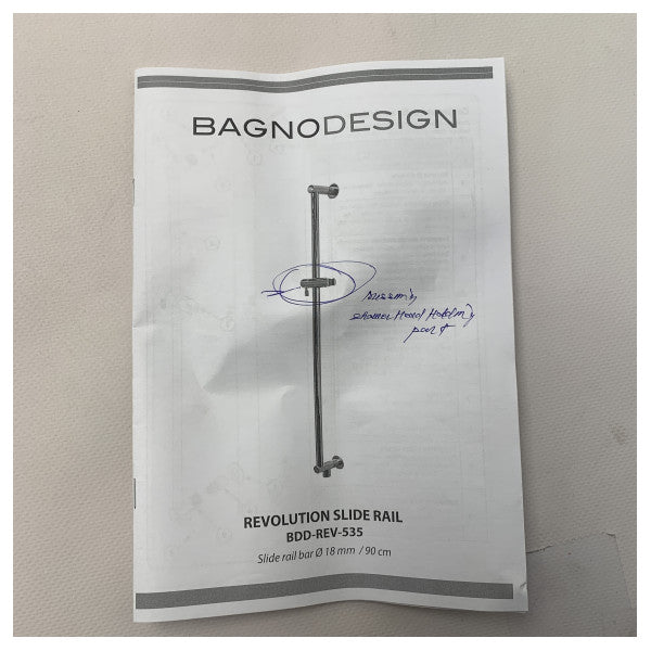 Rail coulissant marin noir mat de haute qualité 900mm - Rail de douche et d'accessoires résistant à la corrosion