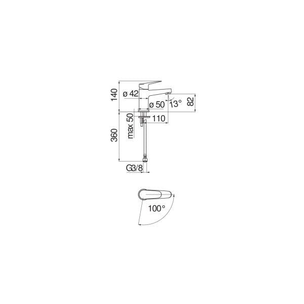 Nobili Blues Single Leber Chrom Mixer Tab - BS101118/3CR