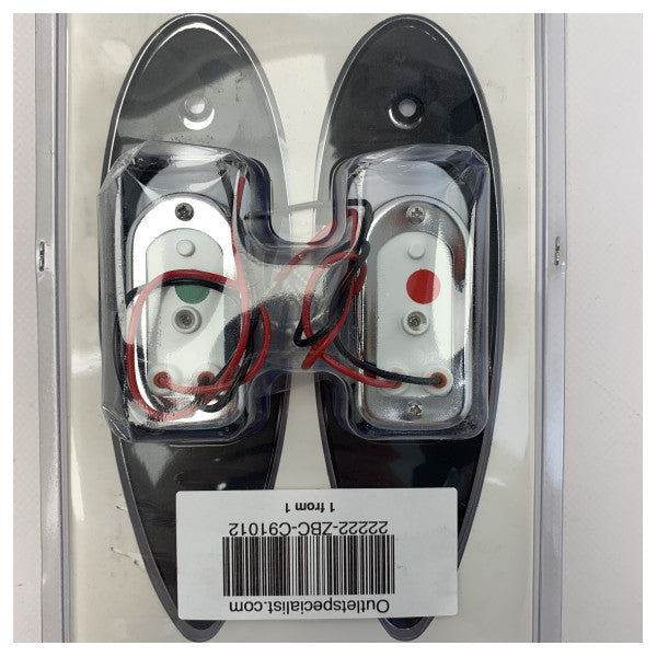 Easterner rustfritt stålbygg i port og styrbord sideligeringslys - C91012