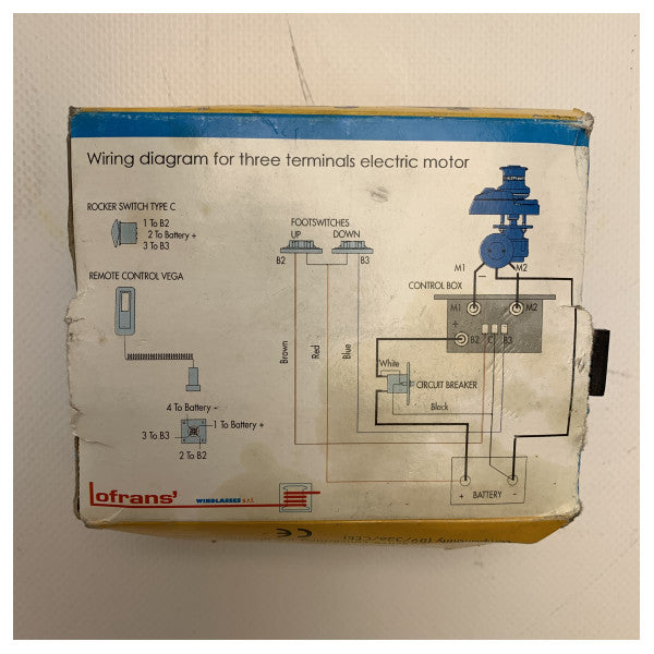 Lofrans Anchor Winch Box 700 - 1000 - 1200W 24V - CB120024