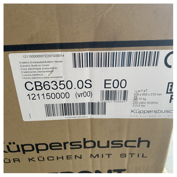 Kuppersbusch CB6350.0S four encastrable compact noir 10 fonctions