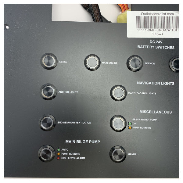 Kit original de painel de interruptores eléctricos DC 24V CNB preto