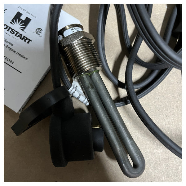 Нагрівач суднового двигуна Kim Hotstart 1000W 120V - міцний передпусковий підігрівач з нержавіючої сталі для захисту від холодного запуску