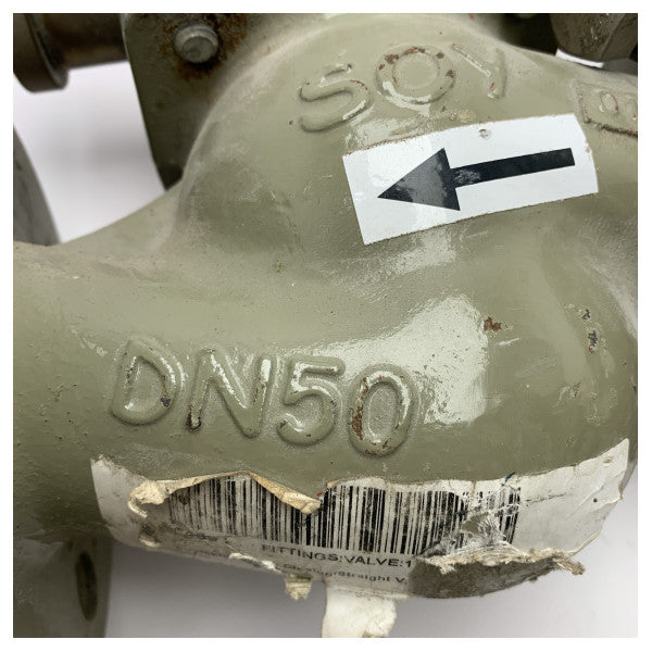 Valvola a saracinesca in ferro marino DN50 PN16 di alta qualità con rivestimento anticorrosione e funzionamento a volantino